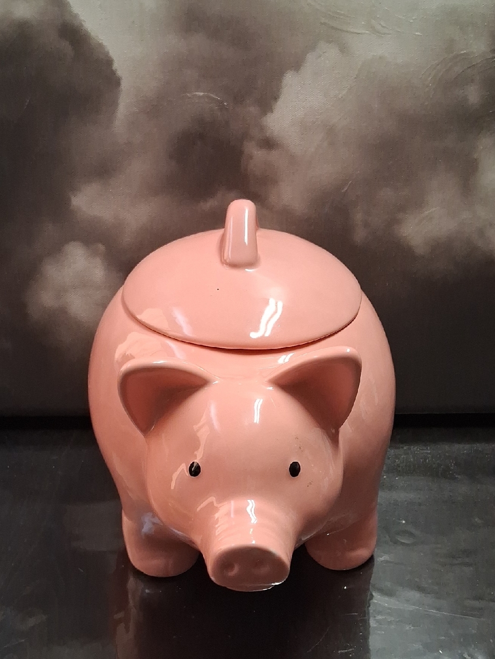 Pink Ceramic Pig Cookie Jar